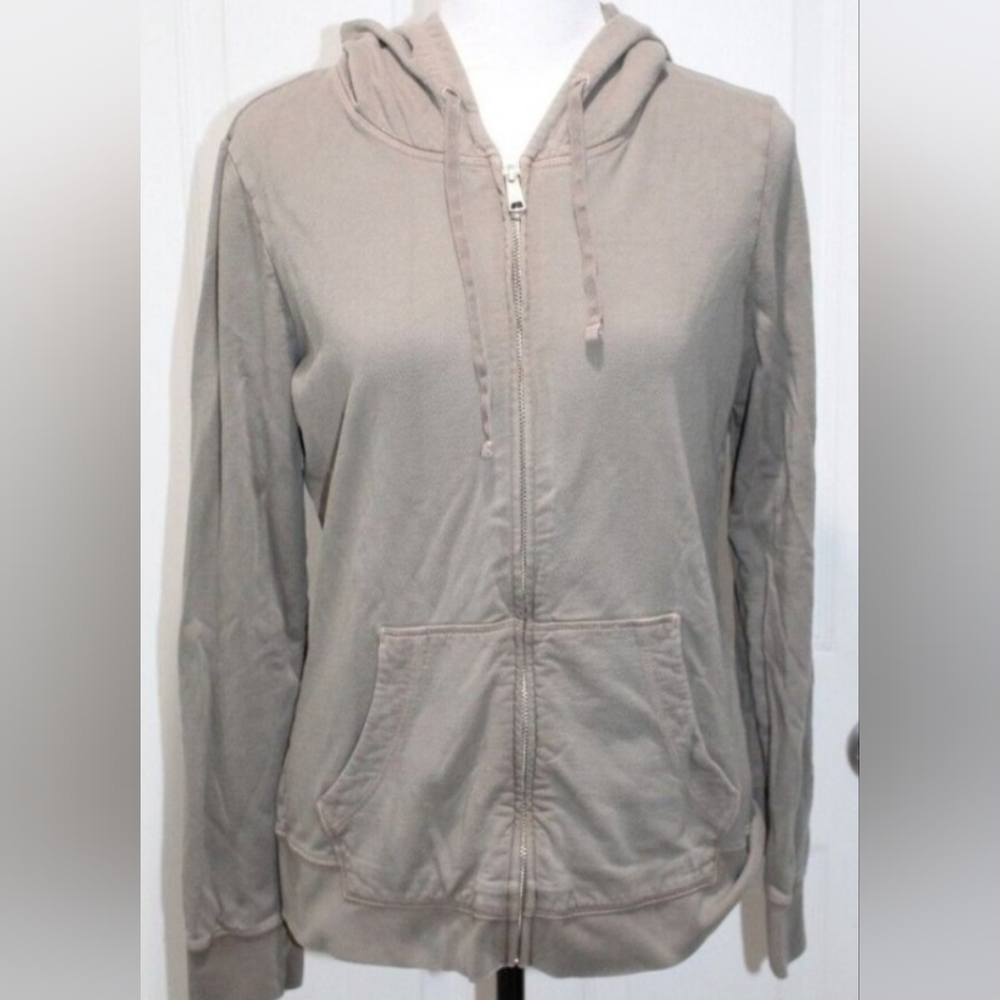 American Giant Sweatshirt Womens Size M Solid Full Zip Hoodie Hood Jacket